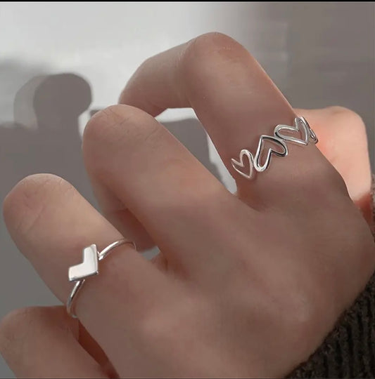 Florrissa's Serene Heart Ring Set