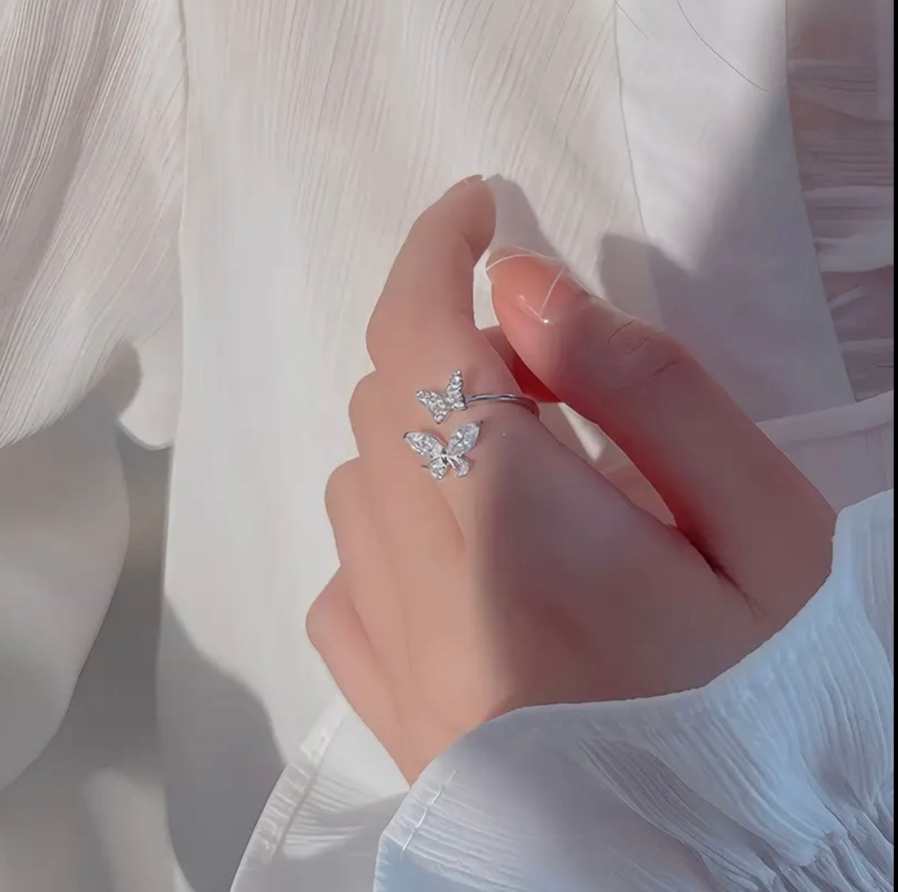 Zirconia Butterfly Ring