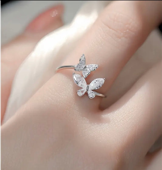 Zirconia Butterfly Ring