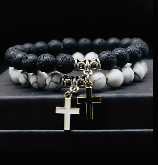 Beaded Cross Bracelet
