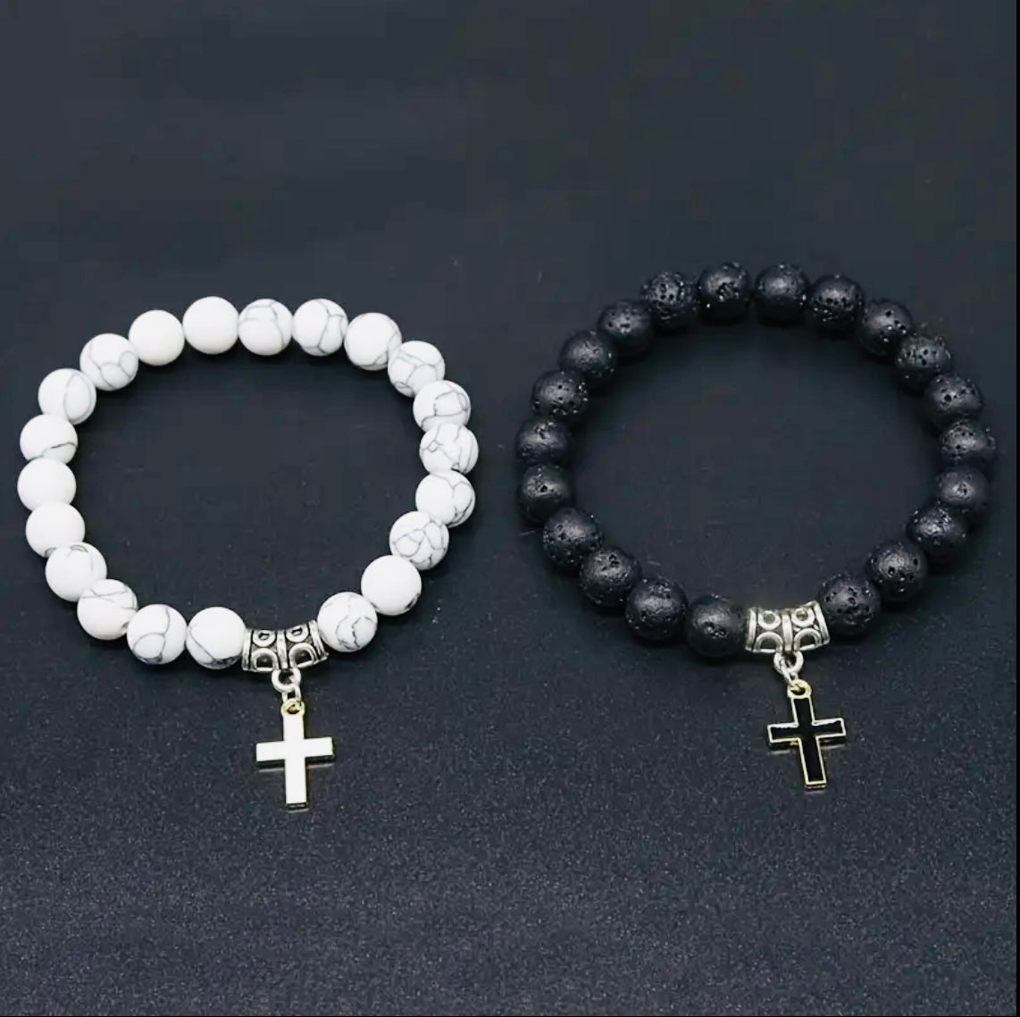 Beaded Cross Bracelet