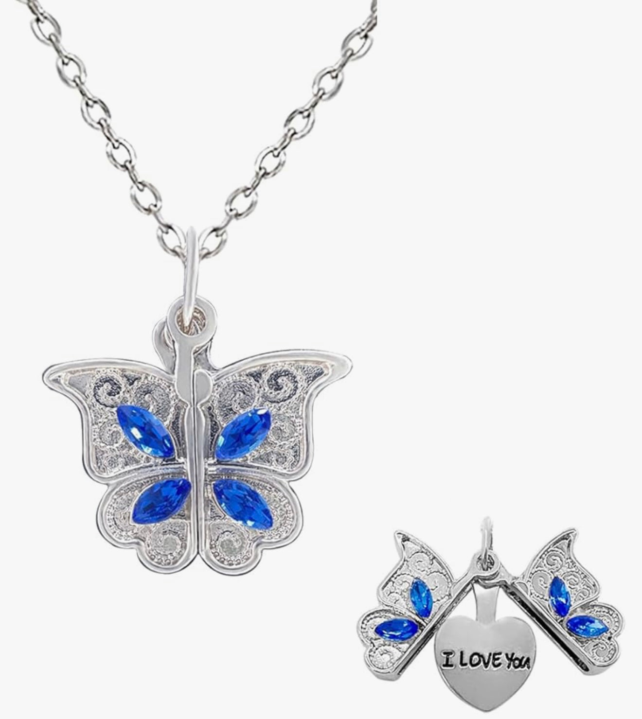 Florrissa Azure Butterfly locket